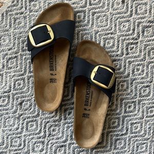 Birkenstock big buckle navy Madrid